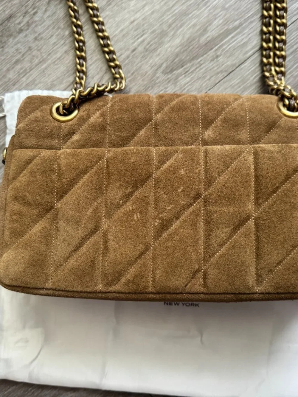 Coach quilted tabby 26 in suede cedar